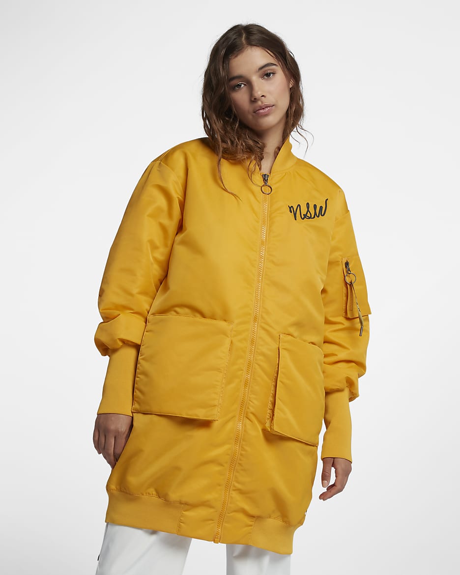 Nike yellow coat on sale